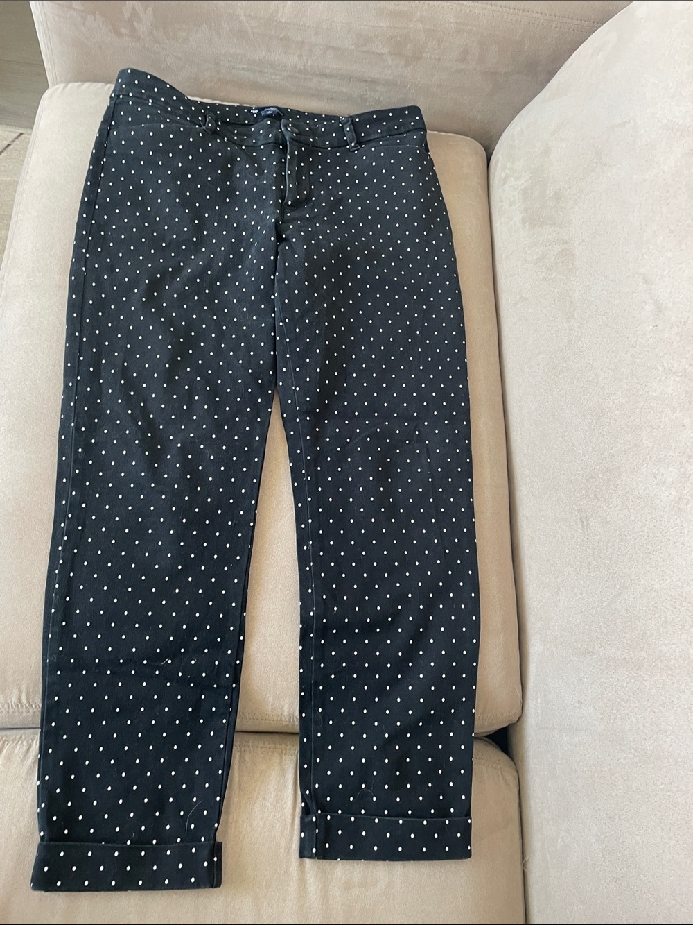 GAP Black Polka Dot Ankle Pants